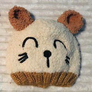 5/$20 tan beige baby bear hat 9-18 months